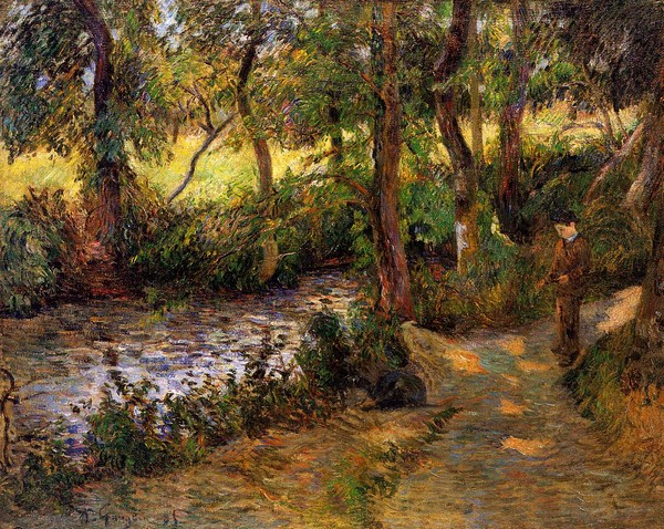 Boy by the Water - Paul Gauguin Painting